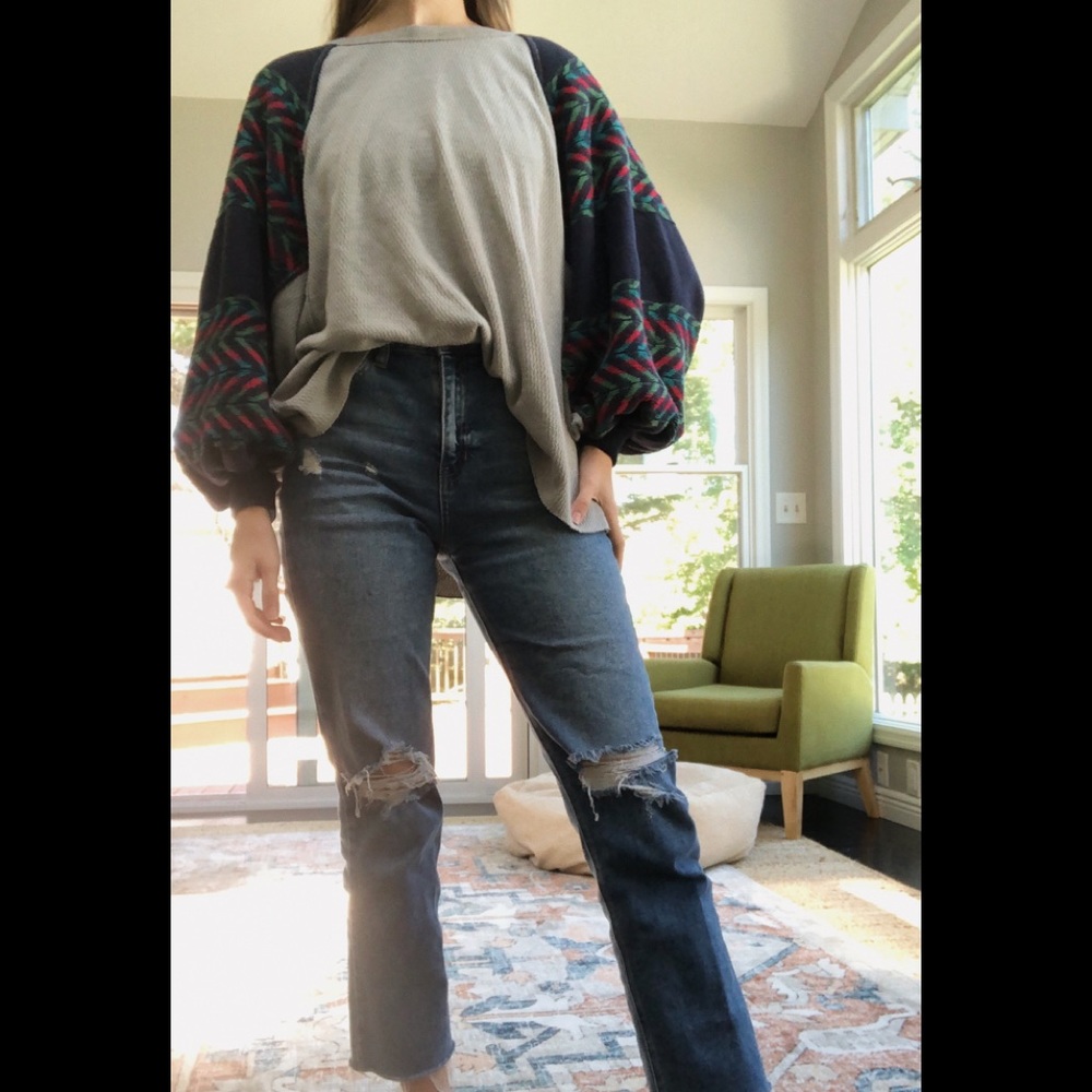 Free People Balloon Sleeve Sweater